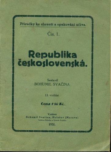 Republika československá - Svačina Bohumil