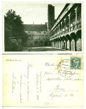 Břeclav - zámek - pohlednice