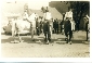 Velké Pavlovice - slavnostní jízda na koních - fotokopie pohlednice